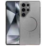 For Samsung Galaxy S25 Ultra 5G Electroplating Frameless Frosted Anti-Glare PC MagSafe Phone Case(Titanium Gray)