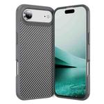 For iPhone 17 Air Carbon Fiber Texture Skin-feel Acrylic TPU Phone Case(Grey)