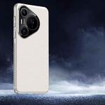 For Huawei Pura 70 Pro / 70 Pro+ Soft Armor Cooling Plain Leather Hybrid PC Phone Case(White)