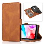 For Xiaomi Redmi 8 Retro Magnetic Closing Clasp Horizontal Flip Leather Case with Holder & Card Slots & Photo Frame & Wallet(Brown)