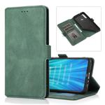 For Xiaomi Redmi Note 8 Retro Magnetic Closing Clasp Horizontal Flip Leather Case with Holder & Card Slots & Photo Frame & Wallet(Dark Green)