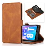 For Xiaomi Redmi Note 8T Retro Magnetic Closing Clasp Horizontal Flip Leather Case with Holder & Card Slots & Photo Frame & Wallet(Brown)