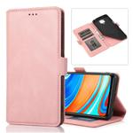 For Xiaomi Redmi Note 9 Pro Retro Magnetic Closing Clasp Horizontal Flip Leather Case with Holder & Card Slots & Photo Frame & Wallet(Rose Gold)