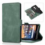 For Nokia 4.2 Retro Magnetic Closing Clasp Horizontal Flip Leather Case with Holder & Card Slots & Photo Frame & Wallet(Dark Green)