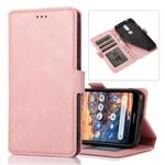 For Nokia 4.2 Retro Magnetic Closing Clasp Horizontal Flip Leather Case with Holder & Card Slots & Photo Frame & Wallet(Rose Gold)