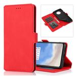 For OnePlus 7T Retro Magnetic Closing Clasp Horizontal Flip Leather Case with Holder & Card Slots & Photo Frame & Wallet(Red)