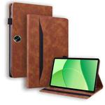 For OPPO Pad SE 11 2025 Splicing Shockproof Leather Tablet Case(Brown)