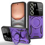 For Realme C75 4G Large Window MagSafe Holder Phone Case(Purple)