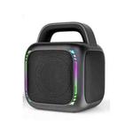 MS6K Portable RGB Dazzling Bluetooth Speaker Outdoor Karaoke Subwoofer, Style:No Mic(Black)