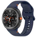 For Samsung Galaxy Watch8 Classic 46mm / Watch8 44mm / 40mm xDfind Stitched Solid Color Silicone Watch Band, Size:20mm(Midnight Blue)