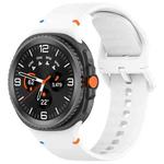 For Samsung Galaxy Watch8 Classic 46mm / Watch8 44mm / 40mm xDfind Stitched Solid Color Silicone Watch Band, Size:22mm(White)