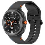 For Samsung Galaxy Watch8 Classic 46mm / Watch8 44mm / 40mm xDfind Stitched Solid Color Silicone Watch Band, Size:22mm(Black)