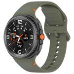 For Samsung Galaxy Watch8 Classic 46mm / Watch8 44mm / 40mm xDfind Stitched Solid Color Silicone Watch Band, Size:22mm(Army Green)