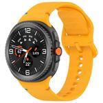 For Samsung Galaxy Watch8 Classic 46mm / Watch8 44mm / 40mm xDfind Stitched Solid Color Silicone Watch Band, Size:22mm(Yellow)