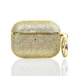 For AirPods 4 Electroplating Glitter Powder Wireless Earphone Protective Case(Gold)
