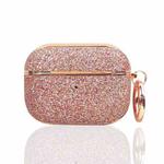 For AirPods 4 Electroplating Glitter Powder Wireless Earphone Protective Case(Rose Gold)