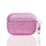 For AirPods 4 Electroplating Glitter Powder Wireless Earphone Protective Case(Pink)