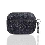 For AirPods 4 Electroplating Glitter Powder Wireless Earphone Protective Case(Black)