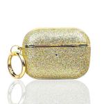 For AirPods Pro 2 Electroplating Glitter Powder Wireless Earphone Protective Case(Gold)