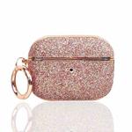 For AirPods Pro 2 Electroplating Glitter Powder Wireless Earphone Protective Case(Rose Gold)