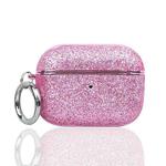 For AirPods Pro 2 Electroplating Glitter Powder Wireless Earphone Protective Case(Pink)