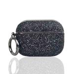 For AirPods Pro 2 Electroplating Glitter Powder Wireless Earphone Protective Case(Black)