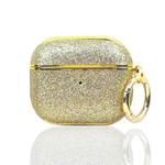 For AirPods 3 Electroplating Glitter Powder Wireless Earphone Protective Case(Gold)