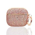 For AirPods 3 Electroplating Glitter Powder Wireless Earphone Protective Case(Rose Gold)