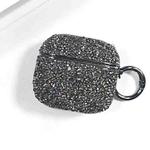 For AirPods 4 Electroplating Glitter Diamond Wireless Earphone Protective Case(Black)