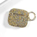 For AirPods 4 Electroplating Glitter Diamond Wireless Earphone Protective Case(Gold)
