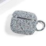 For AirPods 4 Electroplating Glitter Diamond Wireless Earphone Protective Case(Silver)