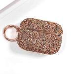For AirPods Pro 2 Electroplating Glitter Diamond Wireless Earphone Protective Case(Rose Gold)