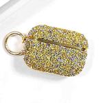 For AirPods Pro 2 Electroplating Glitter Diamond Wireless Earphone Protective Case(Gold)