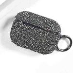 For AirPods Pro Electroplating Glitter Diamond Wireless Earphone Protective Case(Black)