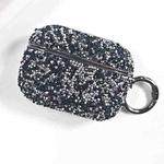For AirPods Pro Electroplating Glitter Diamond Wireless Earphone Protective Case(Dark Blue)