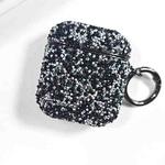 For AirPods 2 / 1 Electroplating Glitter Diamond Wireless Earphone Protective Case(Dark Blue)