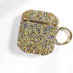 For AirPods 2 / 1 Electroplating Glitter Diamond Wireless Earphone Protective Case(Gold)