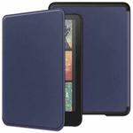 For Amazon Kindle 12th Gen 2024 Custer Texture Voltage Solid Color Leather Smart Tablet Case(Dark Blue)