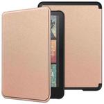 For Amazon Kindle 12th Gen 2024 Custer Texture Voltage Solid Color Leather Smart Tablet Case(Rose Gold)