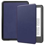 For Amazon Kindle 11th 2022 / 2024 Custer Texture Voltage Solid Color Leather Smart Tablet Case(Dark Blue)