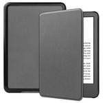 For Amazon Kindle 11th 2022 / 2024 Custer Texture Voltage Solid Color Leather Smart Tablet Case(Gray)