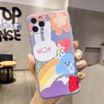 For iPhone 11 Cartoon Pattern Protective Case(Rabbit)
