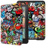 For Amazon Kindle 12th Gen 2024 Custer Texture Painted Voltage Leather Smart Tablet Case(Graffiti)