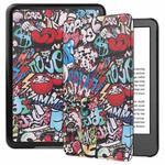 For Amazon Kindle 11th 2022 / 2024 Custer Texture Painted Voltage Leather Smart Tablet Case(Graffiti)