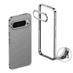 For Google Pixel 9 Pro XL Metal Frame Heat Dissipation Phone Case with Camera Guard Ring(Gray)