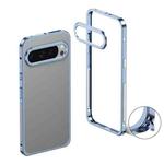 For Google Pixel 9 Pro XL Metal Frame Heat Dissipation Phone Case with Camera Guard Ring(Blue)