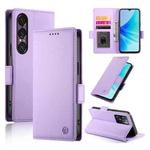For Sony Xperia 1 VII Side Buckle Magnetic Frosted Leather Phone Case(Purple)