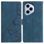 For Honor 400 Pro Global 160.8mm Triangles Embossed Leather Phone Case(Blue)