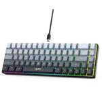 HXSJ V200 Gradient Color 68-key RGB Backlight Wired Membrane Keyboard(Black)