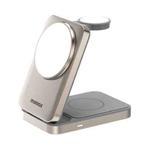 MOMAX UD36 Q.Port 3-in-1 Foldable Magnetic Wireless Charging Stand Qi2 + MFW Certified(Titanium Gold)